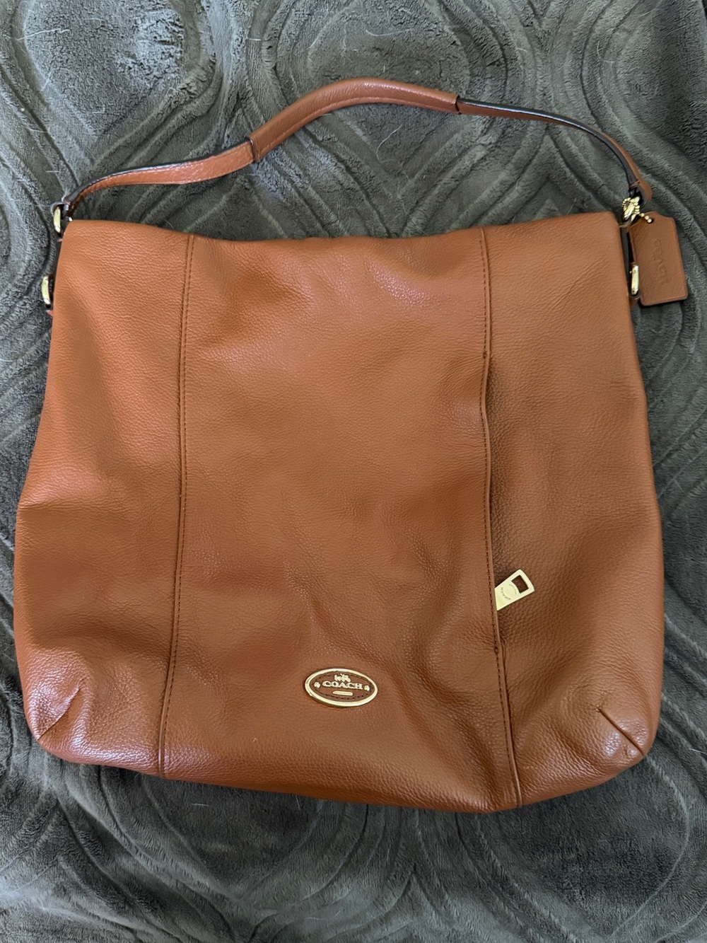 Coach Brown pebbled Leather Madison Isabelle purse